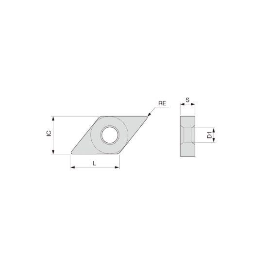 Picture of CANELA Tool DNMG542-CMRTIN32 Turning 55.0° TURNING Insert Aluminum Oxide