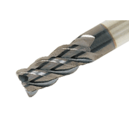 Picture of TUNGALOY TEC060B4-16C06R05-57 AH725 DIA 6MM SH 0.2362 LOC 0.6299 OAL 2.2441 End Mill Standard Flute Variable Helix Carbide TiAlN Single End Corner Radius 0.0197 0.50MM TUNG MEISTER
