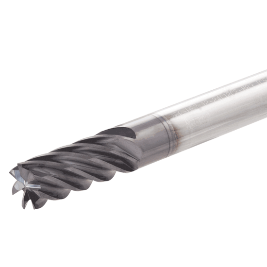Picture of TUNGALOY TEC200H7-40C20CF-R10M104 AH710 DIA 20MM SH 0.7874 LOC 1.5748 OAL 4.0945 End Mill Standard Flute Variable Helix Carbide TiAlN Single End Corner Radius 0.0394 1.00MM TUNG MEISTER