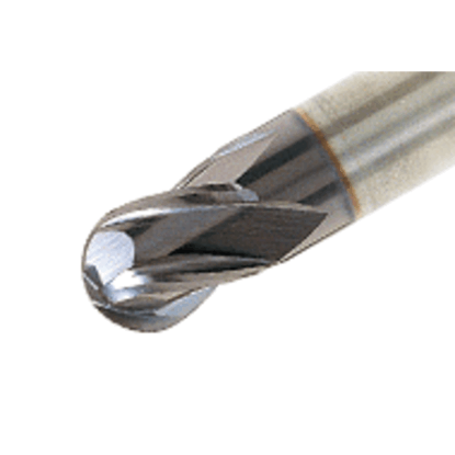 Picture of TUNGALOY TEB080A4-11C08-63 AH725 DIA 8MM SH 0.3150 LOC 0.4331 OAL 2.4803 End Mill Standard Flute Standard Helix Carbide TiAlN Single End Ball Nose TUNG MEISTER