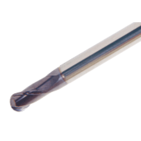 Picture of TUNGALOY TEB040A2-08C04M100 AH750 DIA 4MM SH 0.1575 LOC 0.3150 OAL 3.9370 End Mill Standard Flute Standard Helix Carbide TiAlN Single End Ball Nose TUNG MEISTER