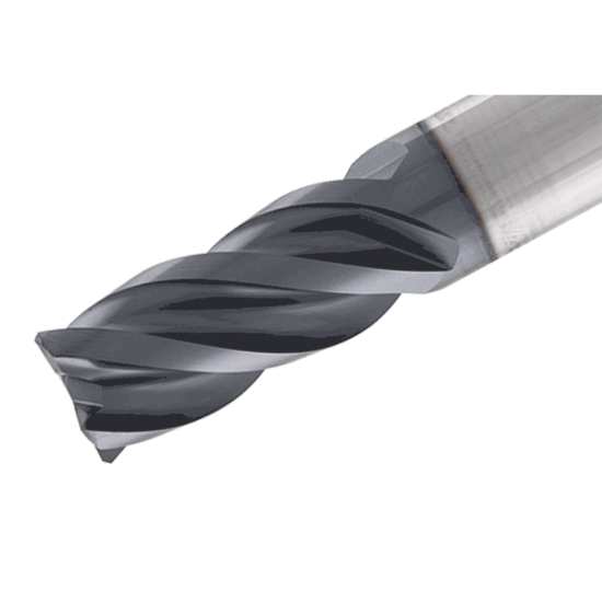 Picture of TUNGALOY TEC060H4M-12C06CF-E57 AH725 DIA 6MM SH 0.2362 LOC 0.4724 OAL 2.2441 End Mill Standard Flute Standard Helix Carbide TiAlN Single End 45.0° Chamfer TUNG MEISTER