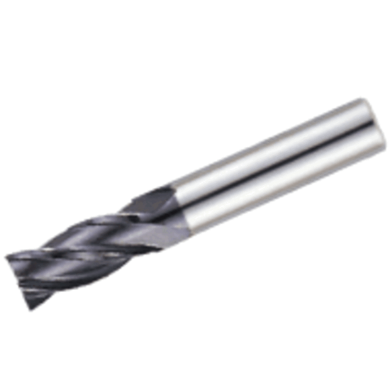 Picture of TUNGALOY TEC060H4M-12W06CF-R02-57 AH725 DIA 6MM SH 0.2362 LOC 0.4724 OAL 2.2441 End Mill Standard Flute Variable Helix Carbide TiAlN Single End Corner Radius 0.0079 0.20MM TUNG MEISTER