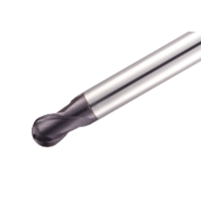 Picture of TUNGALOY TEB100A2-10/20C10H100 AH750 DIA 10MM SH 0.3937 LOC 0.3937 OAL 3.9370 End Mill Standard Flute Standard Helix Carbide TiAlN Single End Ball Nose TUNG MEISTER