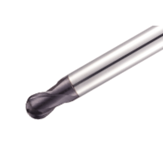 Picture of TUNGALOY TEB100A2-10/20C10H100 AH750 DIA 10MM SH 0.3937 LOC 0.3937 OAL 3.9370 End Mill Standard Flute Standard Helix Carbide TiAlN Single End Ball Nose TUNG MEISTER