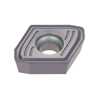 Picture of TUNGALOY XPMT110412R-DW AH9030 TungDrill Insert with pressed DW chipbreaker for high feed Drill ing of steel