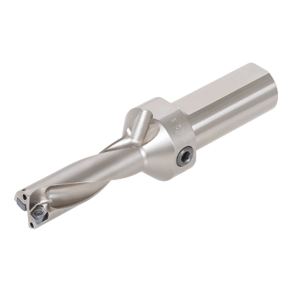 Picture of TUNGALOY TDXU-0500FS-03 1/2" TungDrill Twisted Indexable Insert Drill s with side & rear Coolant port, L/D = 3, Flat cotter
