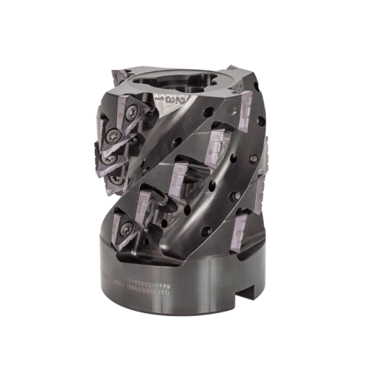 Picture of TUNGALOY TLA15R300L275U0125A04M Milling Cutter 90.0°, Corn Cob 3.000 Cutter Diameter Shell Arbor 1.2500 3.940 OAL 20 Flute