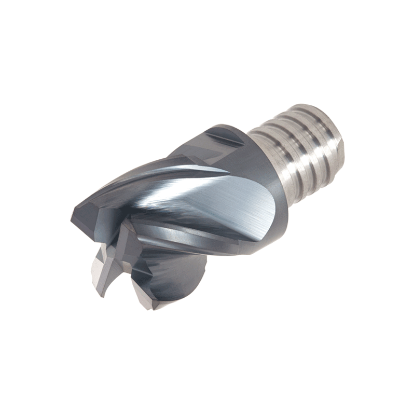 Picture of TUNGALOY VEE100L87R015IU04S15 AH725 DIA 1 SH T15 LOC 0.8660 OAL 1.4570End Mill,Replacable Head Standard Flute Standard Helix Carbide TiAlN Single End Corner Radius 0.0150 0.38MM TUNG MEISTER