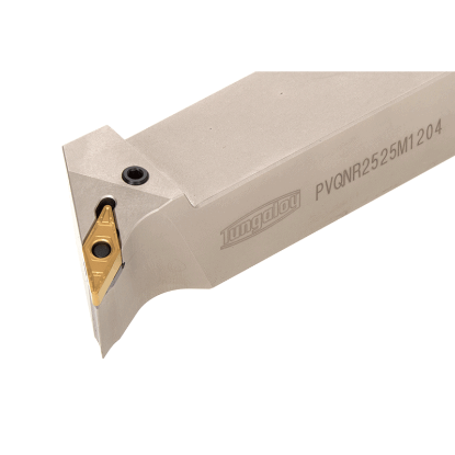 Picture of TUNGALOY PVQNR2525M1204 Stick Tool 35.0° Insert EcoTurn Toolholders , Neg,Q/H style, 45deg Approach , Steel Square 0.984 Shank