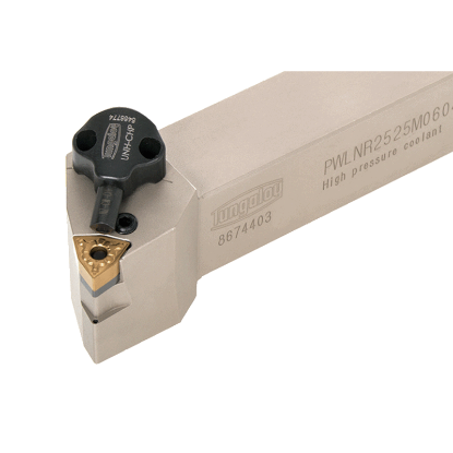 Picture of TUNGALOY PWLNR2525M0604-CHP Stick Tool Trigon Insert EcoTurn Toolholders , Neg,L style, 95deg Approach , Steel Square 0.984 Shank