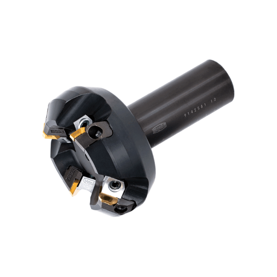 Picture of TUNGALOY EME4463R Milling Cutter 45.0° 2.480 Cutter Diameter Cylindrical Shank1.2598 4.732 OAL 4 Flute