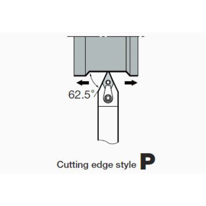 Picture of TUNGALOY MDPNN2525M15 Stick Tool 55.0° Insert Neg,P style, 62.5deg Approach , Steel Square 0.984 Shank