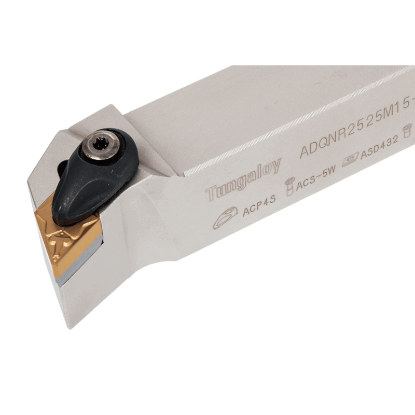 Picture of TUNGALOY ADQNL2525M1506-A Stick Tool 55.0° Insert Neg,Q/H style, 45deg Approach , Steel Square 0.984 Shank