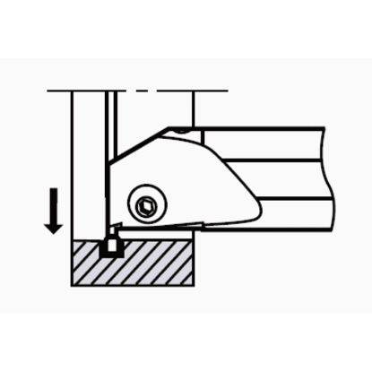 Picture of TUNGALOY A16R-CGTR40U Clamp Down Grooving,Groove Turning Boring Bar Steel Round 1.000 Shank