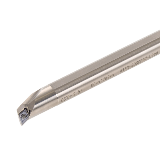 Picture of TUNGALOY E12J-SDQCR07-D160 Boring Bar 55.0° Insert Posi,Q style,107.5deg Approach , Steel Round 0.472 Shank