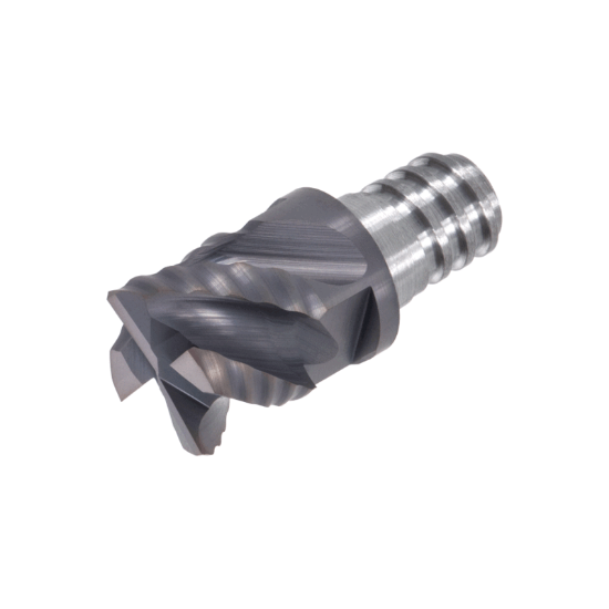 Picture of TUNGALOY VEE080L05.0C25R04S05 AH725 DIA 8MM SH T10 LOC 0.1969 OAL 0.3937End Mill,Replacable Head Carbide TiAlN Single End 45.0° Chamfer TUNG MEISTER