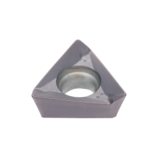 Picture of TUNGALOY TOMT100404PDER-MJ AH3135 Milling Insert Triangle AlTiN Carbide 0.015 Corner Radius