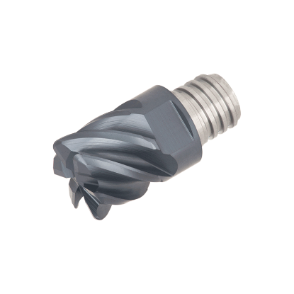 Picture of TUNGALOY VEE031L20R031-U06S05 AH725 DIA 5/16 SH T05 LOC 0.20 OAL 0.3900End Mill,Replacable Head Standard Flute High Helix Carbide TiAlN Single End Corner Radius 0.0310 0.79MM TUNG MEISTER