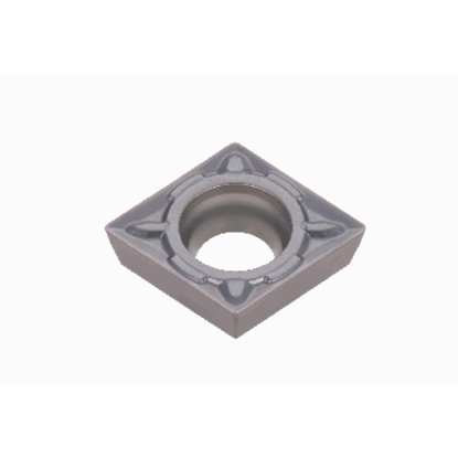 Picture of TUNGALOY CPMT21.51 Powder Metal AH645 Insert 80.0° AlTiN 0.016 Corner Radius