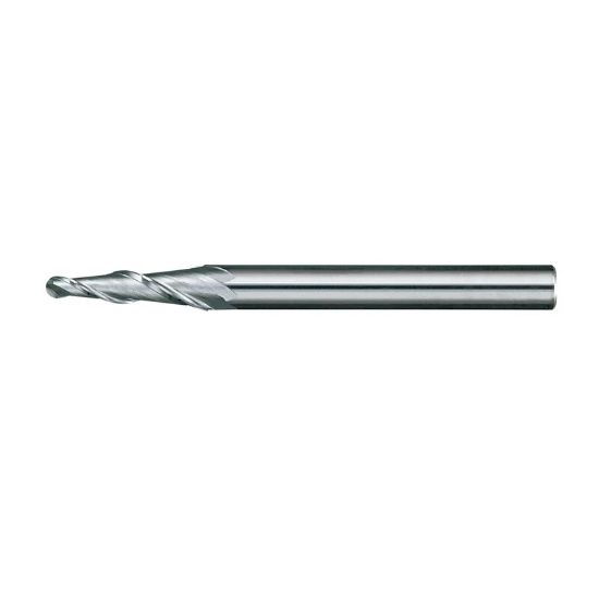 Picture of AWARD B45-304-CO DIA 3/16 SH 1.00 LOC 1.00 OAL 4.00 End Mill Taper Flute Cobalt Uncoated Single End Ball Nose