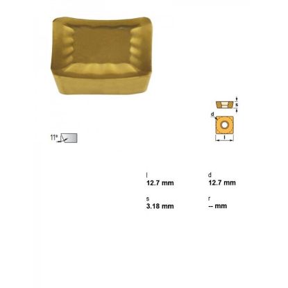 Picture of CANELA Tool SPKR42EDRTIN28 Milling Insert Square Multi-Coated PVD