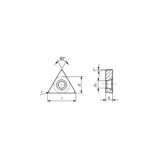 Picture of CERATIZIT TCMX331EN CTCP135 Turning Insert Triangle TiCN + Al2O3