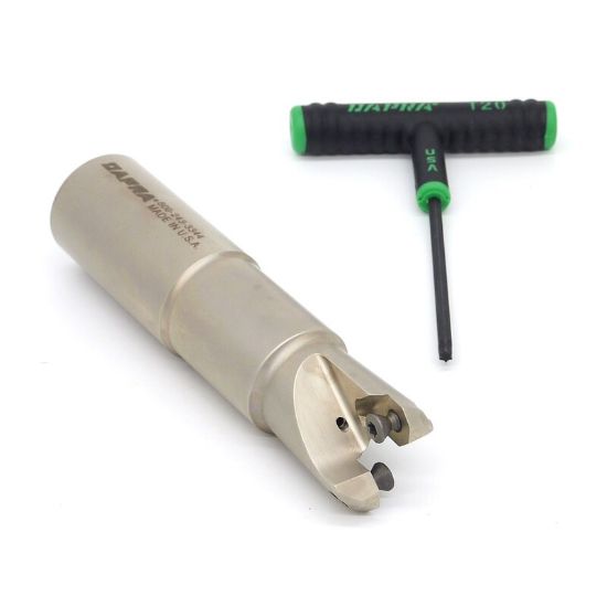 Picture of DAPRA TREM125-300-R5-2C Button Cutter,End Mill 1.250 Cutter Diameter Weldon 1.250 Shank 5.250 OAL 2 Flute