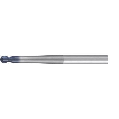 Picture of EMUGE 1963A.012 DIA 12MM SH 0.4724 LOC 0.3937 OAL 6.2992 End Mill Standard Flute Standard Helix Carbide TiAlN Single End Ball Nose Hard-Cut