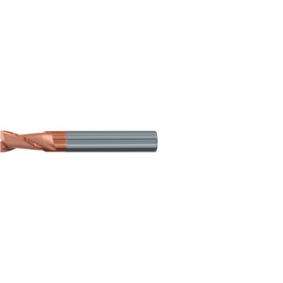 Picture of EMUGE 2512A.010 DIA 10MM SH 0.3937 LOC 1.1811 OAL 2.8346 End Mill Standard Flute Variable Helix Carbide TiAlN Single End Square Sharp TOP-Cut