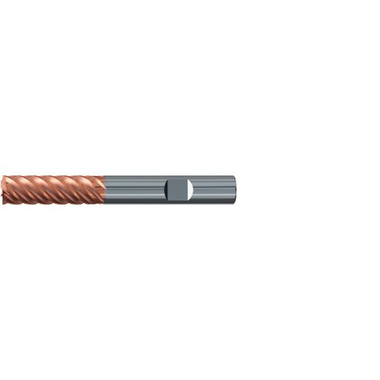 Picture of EMUGE 2525A.016 DIA 16MM SH 0.6299 LOC 1.8898 OAL 4.2520 End Mill Standard Flute Variable Helix Carbide TiAlN Single End Square Sharp TOP-Cut