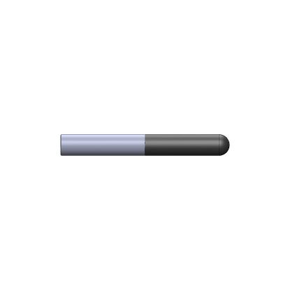 Picture of CRYSTALLUME P38-200060-1 End Mill Ball Nose High Helix Lightning Series Sharp End 0.500 Diameter 0.500 Shank 4.000 OAL 2.000 LOC4 Flute Diamond