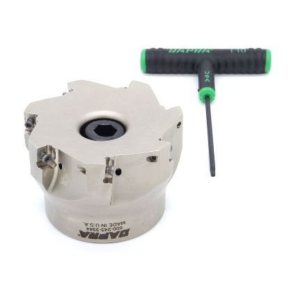 Picture of DAPRA SSSM3000-1000-R45-7C 90.0°, Face Mill 3.000 Cutter Diameter Face Mill 1.000 Shank 7 Flute