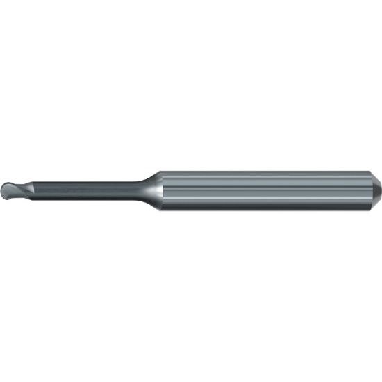 Picture of EMUGE 2600D.100320 DIA 1MM SH 0.1181 LOC 0.7874 OAL 1.8504 End Mill Ball Nose Carbide Diamond Single End Ball Nose Dental Mills