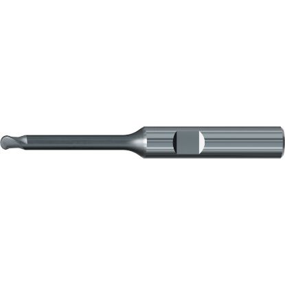 Picture of EMUGE 2601D.200616 DIA 2MM SH 0.2362 LOC 0.6299 OAL 2.0866 End Mill Ball Nose Carbide Diamond Single End Ball Nose Dental Mills