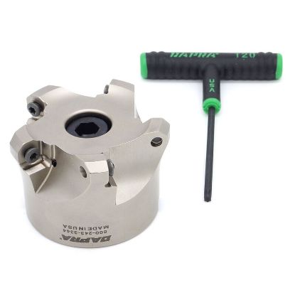 Picture of DAPRA TRSM300-100-R5-5C Button Cutter,Face Mill 3.000 Cutter Diameter Face Mill 1.000 Shank 2.000 OAL 5 Flute