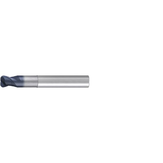 Picture of EMUGE 1996A.0375 DIA 3/8 SH 0.3750 LOC 0.3125 OAL 2.7500 End Mill Torus Standard Helix Carbide TiAlN Single End Corner Radius 0.0937 2.38MM Hard-Cut
