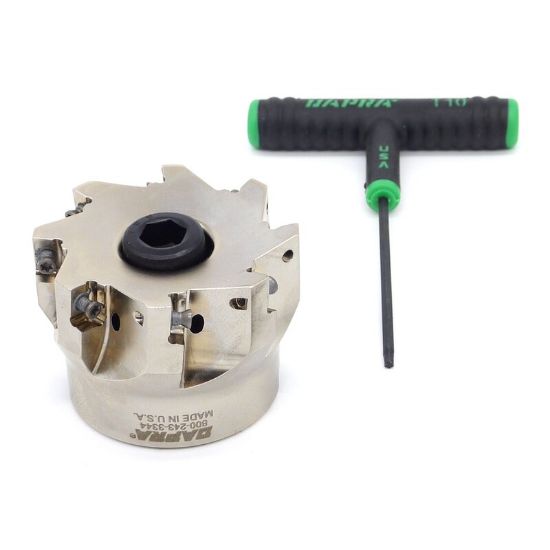 Picture of DAPRA SSSM2500-1000-R45-8C 90.0°, Face Mill 2.500 Cutter Diameter Face Mill 1.000 Shank 8 Flute