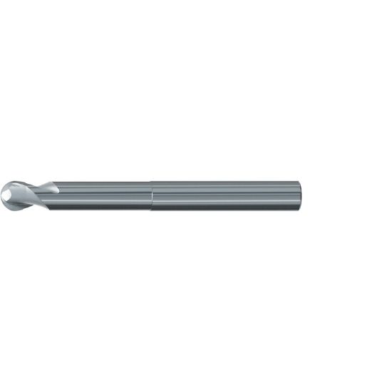 Picture of EMUGE 2830.012 DIA 12MM SH 0.4724 LOC 0.3937 OAL 4.7244 End Mill Standard Flute Standard Helix Carbide Uncoated Single End Ball Nose Alu-Cut