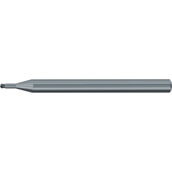 Picture of EMUGE 2619.1 DIA 1MM SH 0.1575 LOC 0.0315 OAL 1.9685 End Mill Standard Flute Standard Helix CBN Uncoated Single End Corner Radius 0.0197 0.50MM Micro
