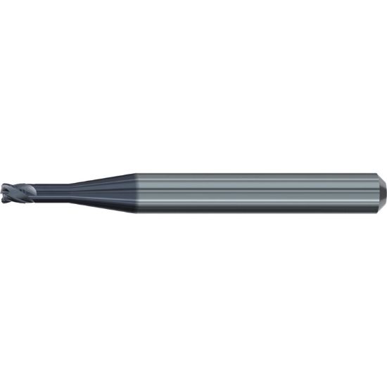 Picture of EMUGE 2624A.400612 DIA 4MM SH 0.2362 LOC 0.4724 OAL 2.2441 End Mill Corner Radius Carbide TiAlN Single End Corner Radius 0.0197 0.50MM Dental Mills