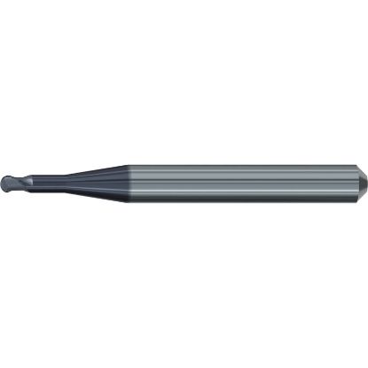 Picture of EMUGE 2625A.150608 DIA 1.50MM SH 0.2362 LOC 0.2953 OAL 2.244 End Mill Corner Radius Carbide TiAlN Single End Corner Radius 0.0295 0.75MM Dental Mills