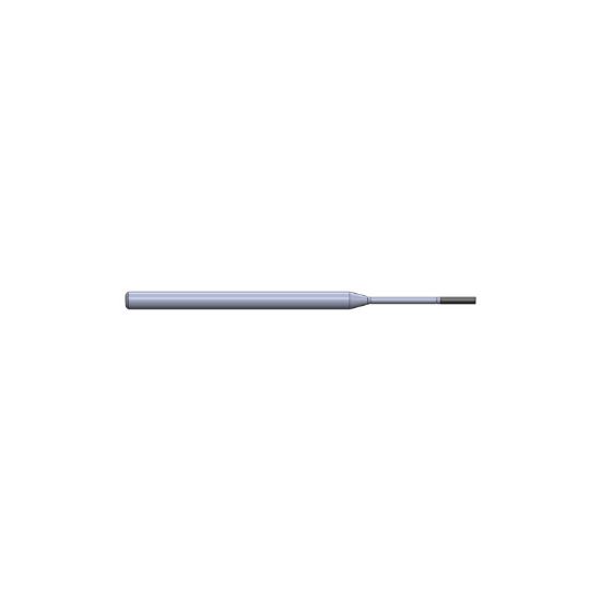 Picture of CRYSTALLUME P820-200929-1 End Mill Sharp High Helix Deep Cavity End Mill Sharp End 0.046 Diameter 0.125 Shank 2.500 OAL 0.250 LOC4 Flute Diamond