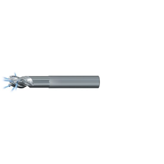 Picture of EMUGE 2891 Z.025030 DIA 25MM SH 0.9843 LOC 1.1811 OAL 4.9213 End Mill Standard Flute/With Coolant Variable Helix Carbide Uncoated Single End Corner Radius 0.1181 3.00MM Alu-Cut