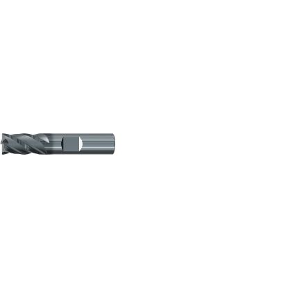 Picture of EMUGE 2993L.0750 DIA 3/4 SH 0.7500 LOC 1.00 OAL 3.00 End Mill Standard Flute Variable Helix Carbide AlCrN Single End Square Sharp Top-CUT VAR
