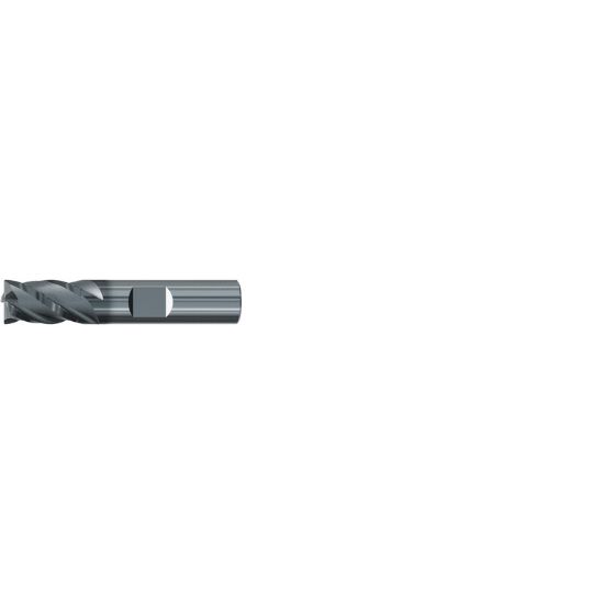 Picture of EMUGE 2993L.0750 DIA 3/4 SH 0.7500 LOC 1.00 OAL 3.00 End Mill Standard Flute Variable Helix Carbide AlCrN Single End Square Sharp Top-CUT VAR