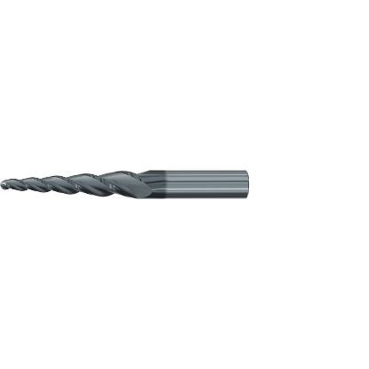 Picture of EMUGE 3550L.04020A DIA 4MM SH 0.4724 LOC 2.7165 OAL 4.7244 End Mill Taper Flute Carbide AlCrN Single End Ball Nose Turbine Program