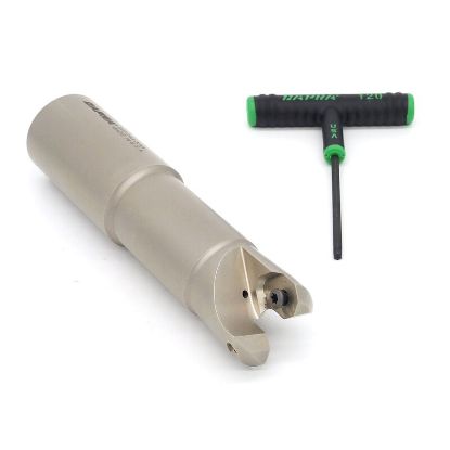 Picture of DAPRA TREM150-350-R6-2C Button Cutter,End Mill 1.500 Cutter Diameter Weldon 1.500 Shank 6.190 OAL 2 Flute