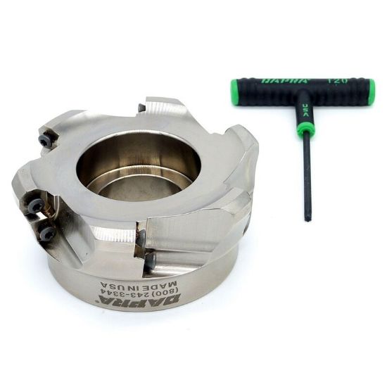 Picture of DAPRA TRSM443-150-R5-6 Button Cutter,Face Mill 4.430 Cutter Diameter Face Mill 1.500 Shank 2.000 OAL 6 Flute
