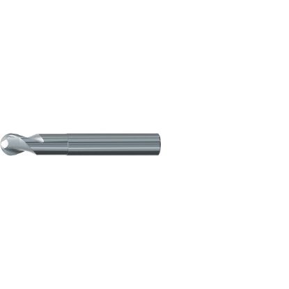 Picture of EMUGE 1921.001 DIA 1MM SH 0.1181 LOC 0.0787 OAL 1.4961 End Mill Standard Flute Standard Helix Carbide Uncoated Single End Ball Nose Alu-Cut
